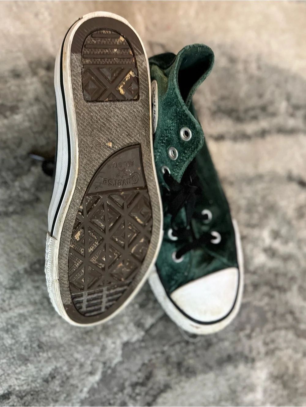 Classic High-Top Kids Sneakers in Dark Green
